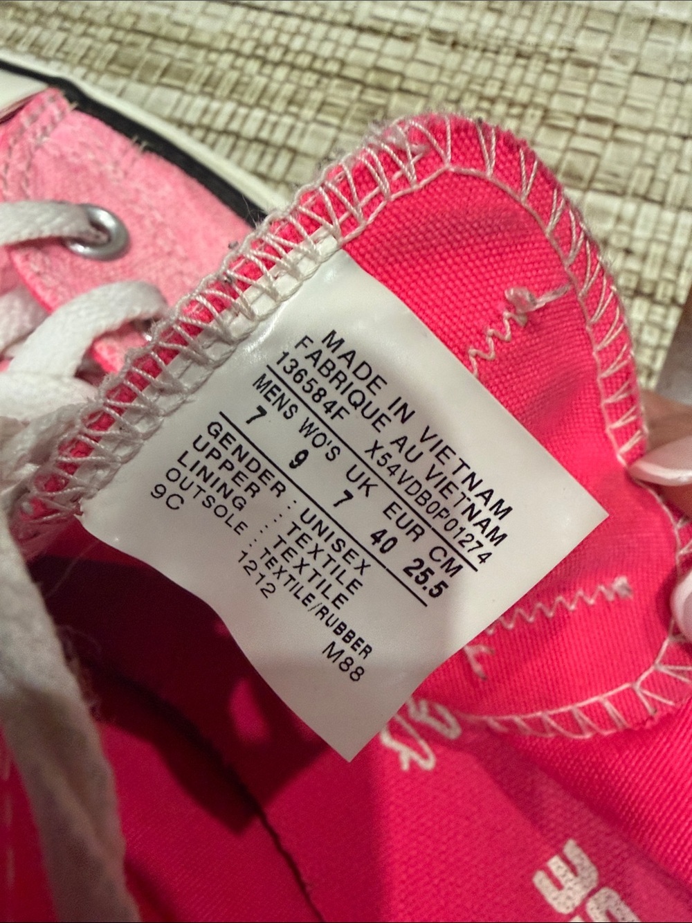 Converse Pink Low Top Canvas Sneakers - Picture 9 of 9